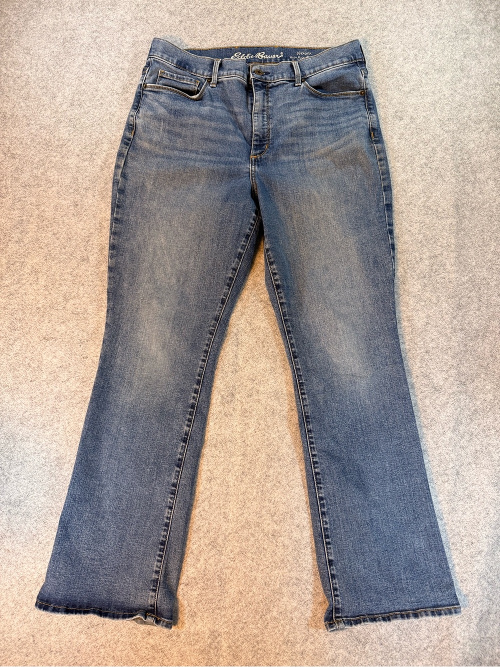 Eddie Bauer Voyager High Rise Bootcut Jeans Women’s 14 Stretch Medium Wash